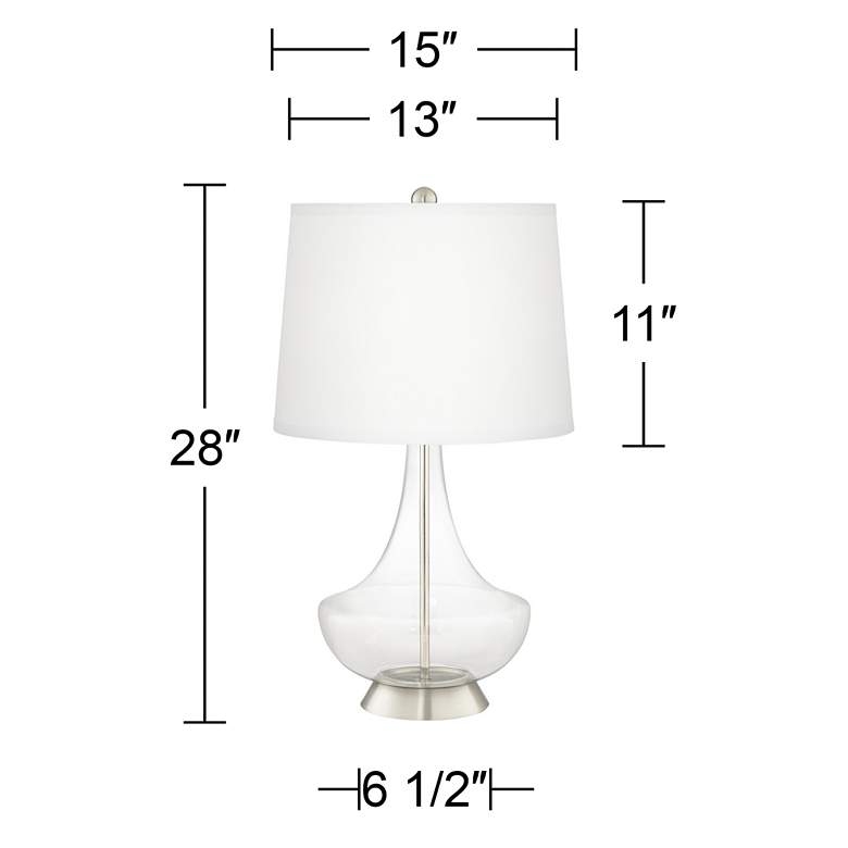 Image 4 Color Plus Gillan 28" Clear Glass Fillable Table Lamp more views