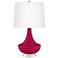 Color Plus Gillan 28" High French Burgundy Red Glass Table Lamp