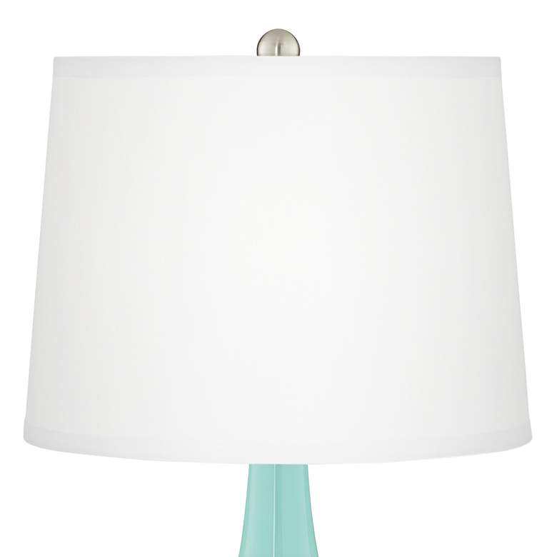 Image 4 Color Plus Gillan 28" High Modern Cay Blue Glass Table Lamp more views