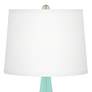 Color Plus Gillan 28" High Modern Cay Blue Glass Table Lamp
