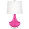 Color Plus Gillan 28" High Modern Fuchsia Pink Glass Table Lamp