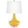 Color Plus Gillan 28" High Modern Glass Goldenrod Yellow Table Lamp