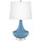 Color Plus Gillan 28" High Modern Glass Secure Blue Table Lamp