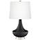 Color Plus Gillan 28" High Modern Glass Tricorn Black Table Lamp