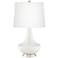 Color Plus Gillan 28" High Modern Winter White Glass Table Lamp