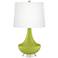 Color Plus Gillan 28" High Parakeet Green Modern Glass Table Lamp