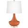 Color Plus Gillan 28" High Robust Orange Glass Table Lamp