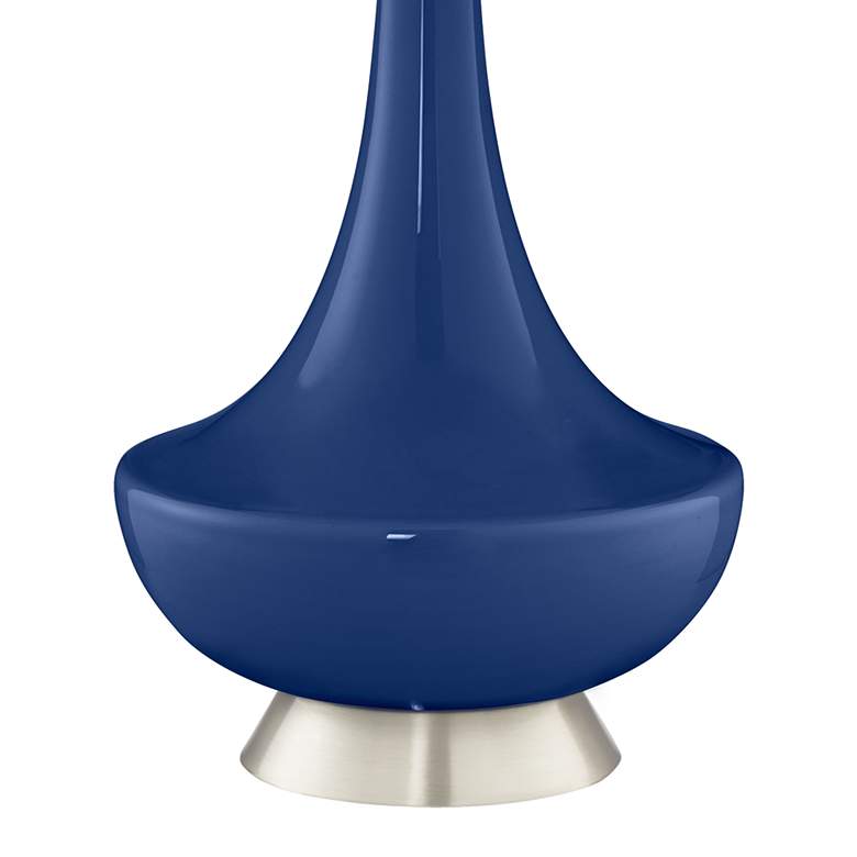 Image 5 Color Plus Gillan 28" Modern Glass Monaco Blue Table Lamp more views