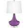 Color Plus Gillan 28" Modern Glass Passionate Purple Table Lamp