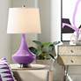 Color Plus Gillan 28" Modern Glass Passionate Purple Table Lamp
