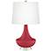 Color Plus Gillan 28" Modern Glass Samba Red Table Lamp