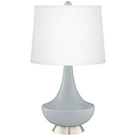 Image2 of Color Plus Gillan 28" Modern Glass Uncertain Gray Table Lamp