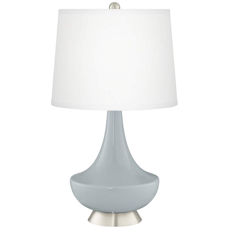 Image 2 Color Plus Gillan 28 inch Modern Glass Uncertain Gray Table Lamp