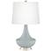 Color Plus Gillan 28" Modern Glass Uncertain Gray Table Lamp