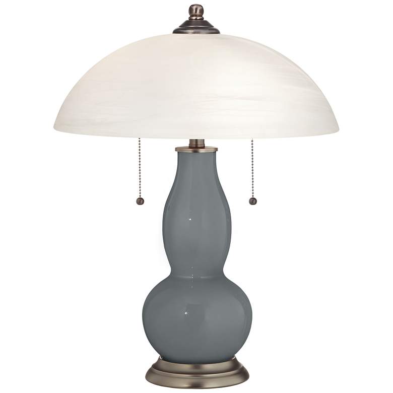 Image 1 Color Plus Gourd White and Software Gray Glass Table Lamp