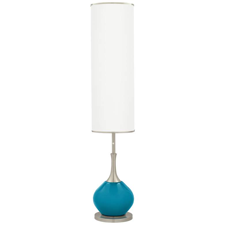 Image 1 Color Plus Jule 62" Caribbean Sea Blue Modern Floor Lamp