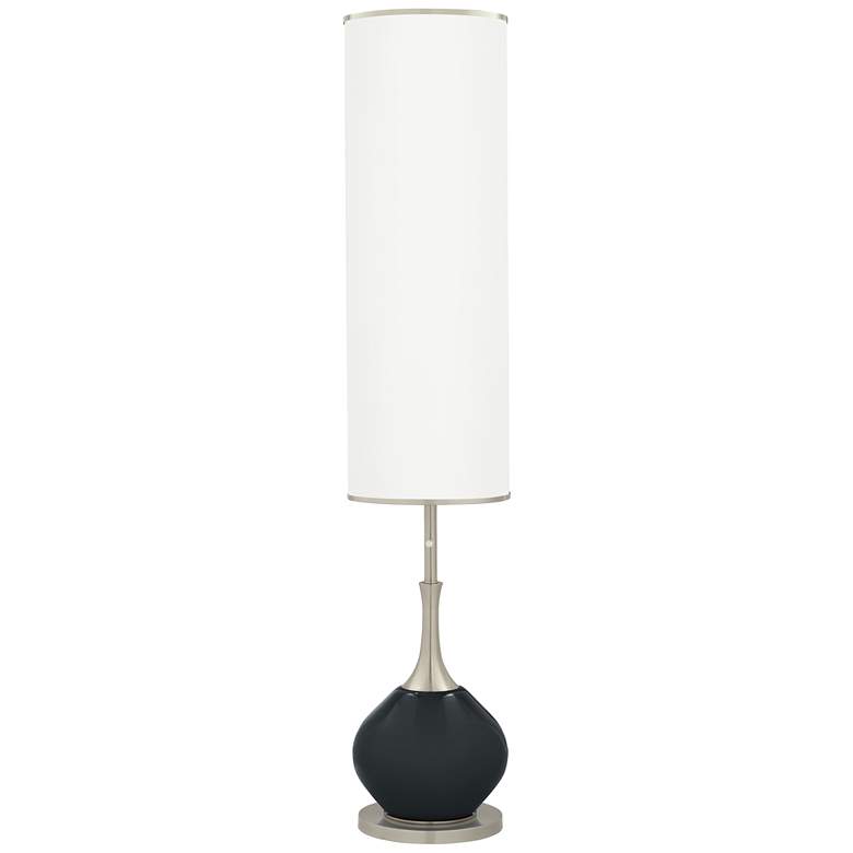 Image 1 Color Plus Jule 62 inch High Black of Night Modern Glass Floor Lamp
