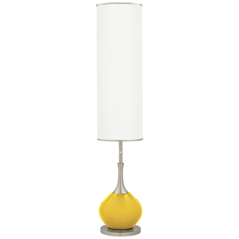 Image 1 Color Plus Jule 62 inch High Citrus Yellow Modern Floor Lamp