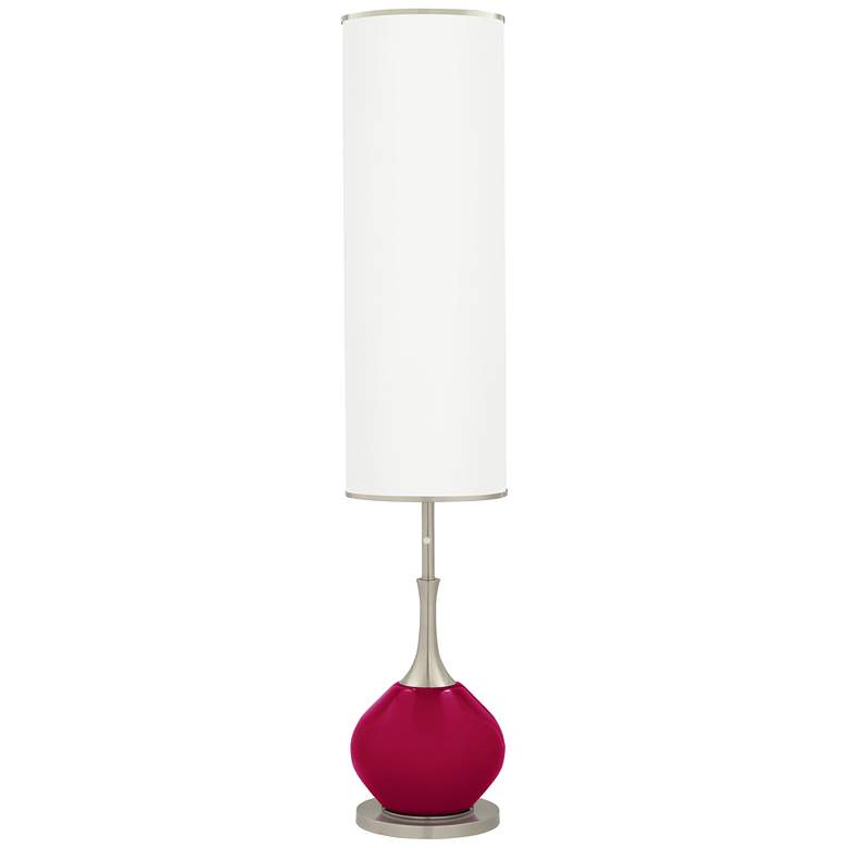 Image 1 Color Plus Jule 62 inch High French Burgundy Red Modern Floor Lamp
