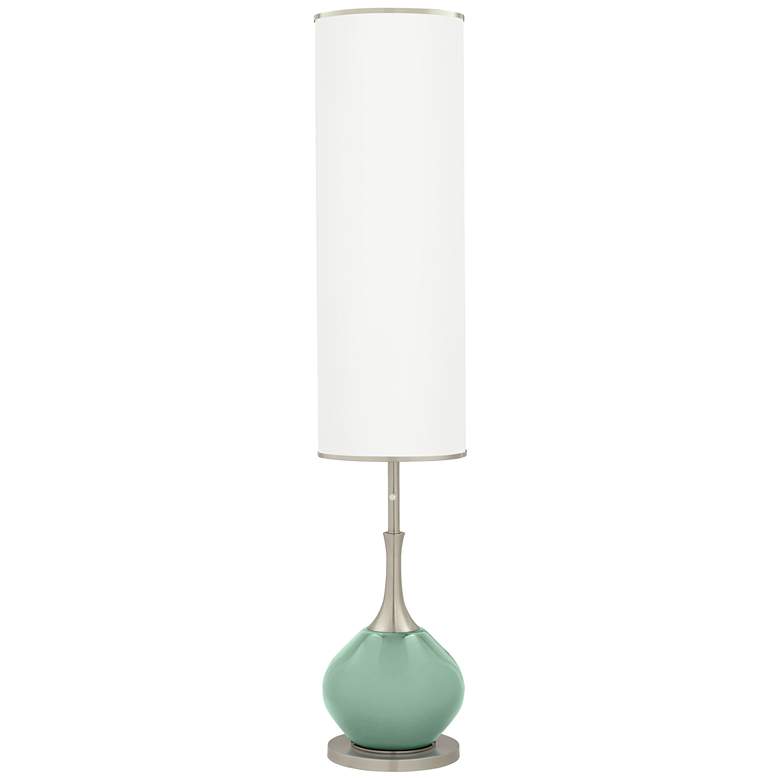 Image 1 Color Plus Jule 62 inch High Grayed Jade Green Modern Floor Lamp