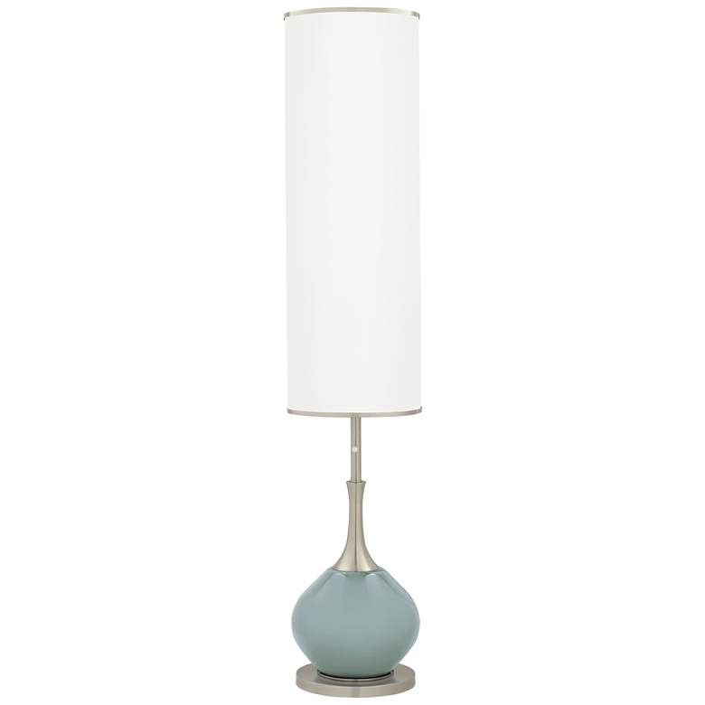 Image 1 Color Plus Jule 62 inch High Modern Aqua-Sphere Blue Floor Lamp