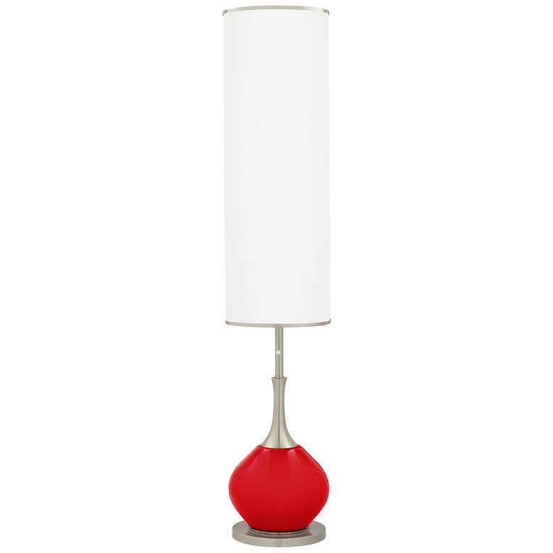 Image 1 Color Plus Jule 62 inch High Modern Bright Red Floor Lamp