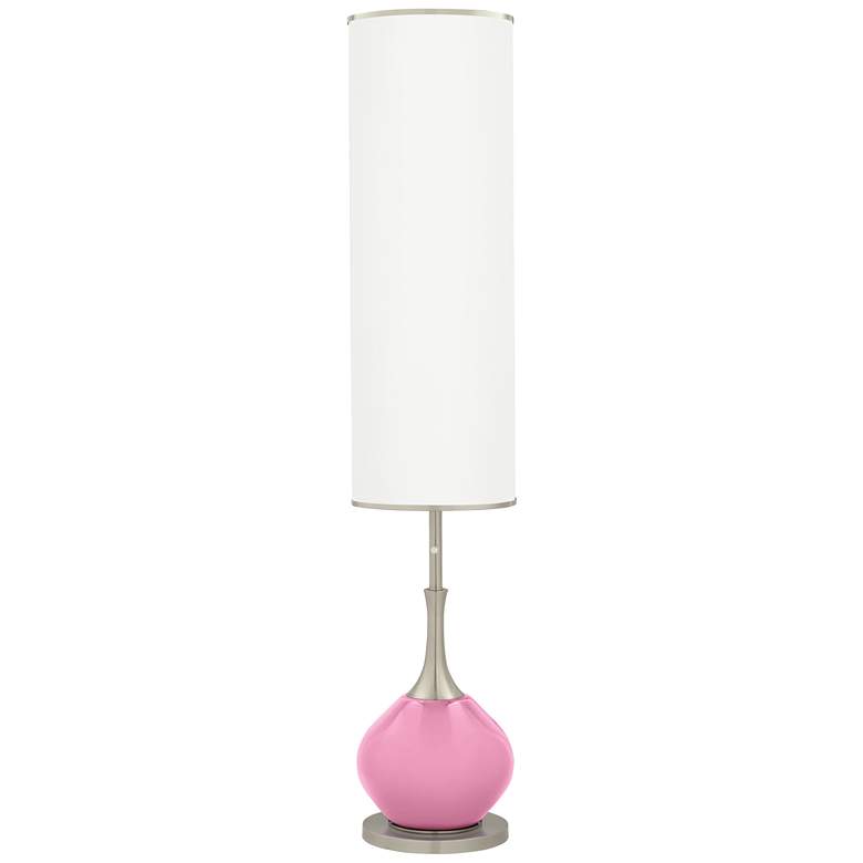 Image 1 Color Plus Jule 62 inch High Modern Candy Pink Glass Floor Lamp