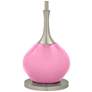 Color Plus Jule 62" High Modern Candy Pink Glass Floor Lamp