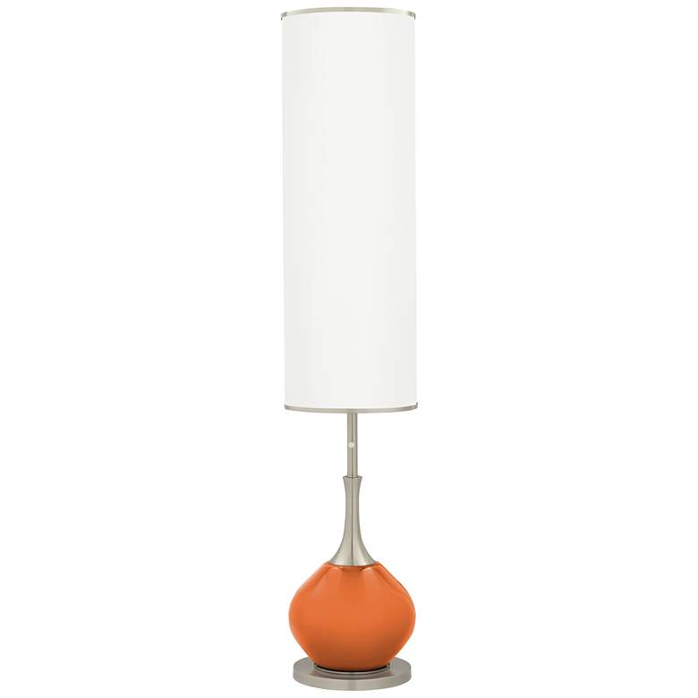 Image 1 Color Plus Jule 62 inch High Modern Celosia Orange Floor Lamp