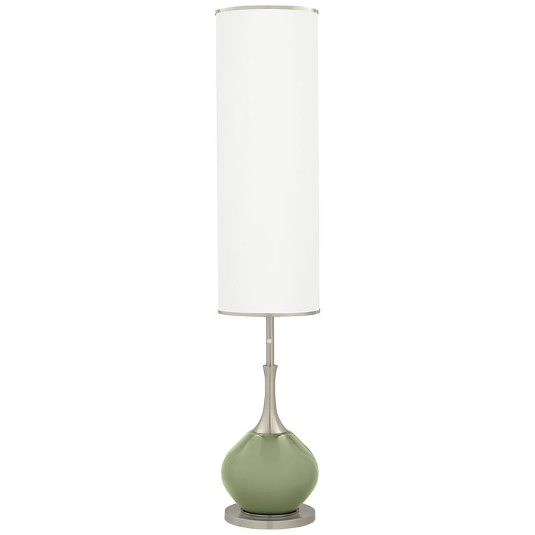 Image 1 Color Plus Jule 62" High Modern Glass Majolica Green Floor Lamp