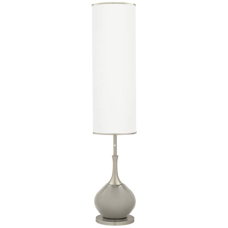 Image 1 Color Plus Jule 62 inch High Modern Glass Requisite Gray Floor Lamp