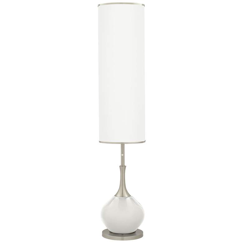 Image 1 Color Plus Jule 62 inch High Modern Glass Winter White Floor Lamp