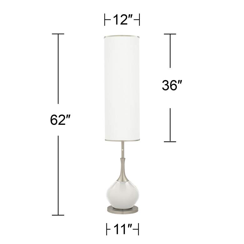 Image 4 Color Plus Jule 62 inch High Modern Glass Winter White Floor Lamp more views