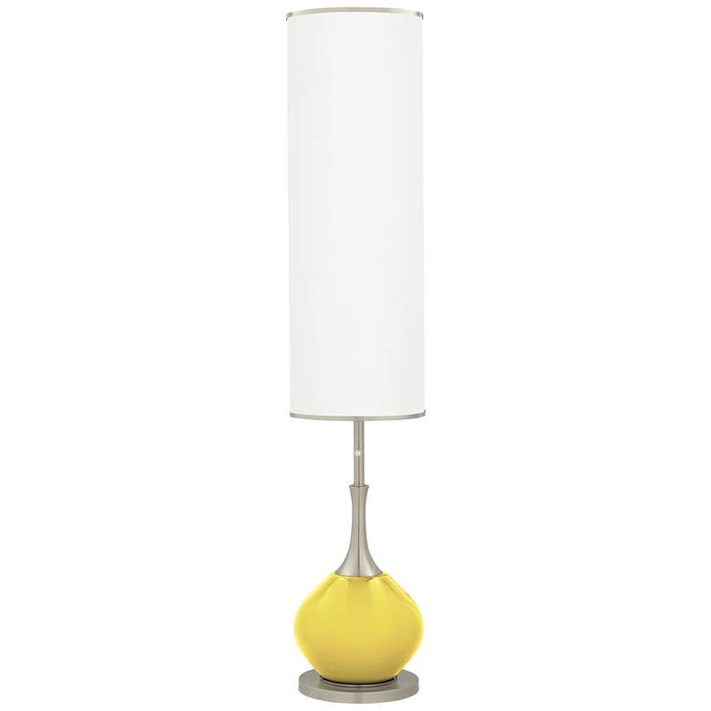 Image 1 Color Plus Jule 62" High Modern Lemon Twist Yellow Floor Lamp