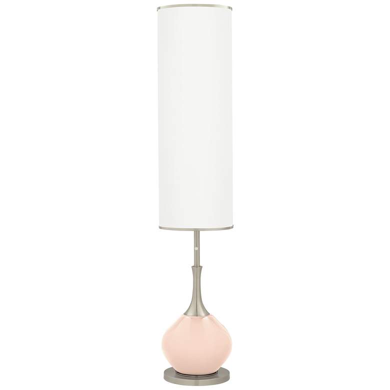 Image 1 Color Plus Jule 62 inch High Modern Linen Pink Floor Lamp
