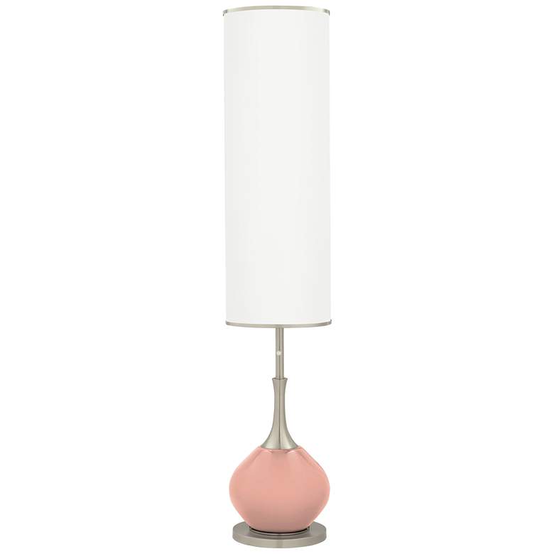 Image 1 Color Plus Jule 62 inch High Modern Mellow Coral Pink Floor Lamp