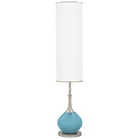 Image1 of Color Plus Jule 62" High Modern Nautilus Blue Floor Lamp