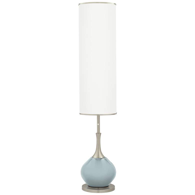 Image 1 Color Plus Jule 62" High Modern Rain Blue Floor Lamp