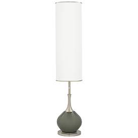 Image1 of Color Plus Jule 62" High Pewter Green Glass Floor Lamp
