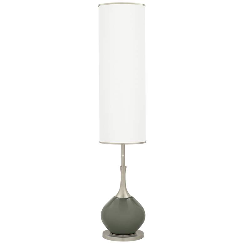 Image 1 Color Plus Jule 62" High Pewter Green Glass Floor Lamp
