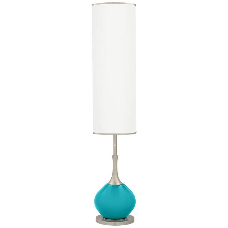 Image 1 Color Plus Jule 62 inch High Surfer Blue Modern Floor Lamp