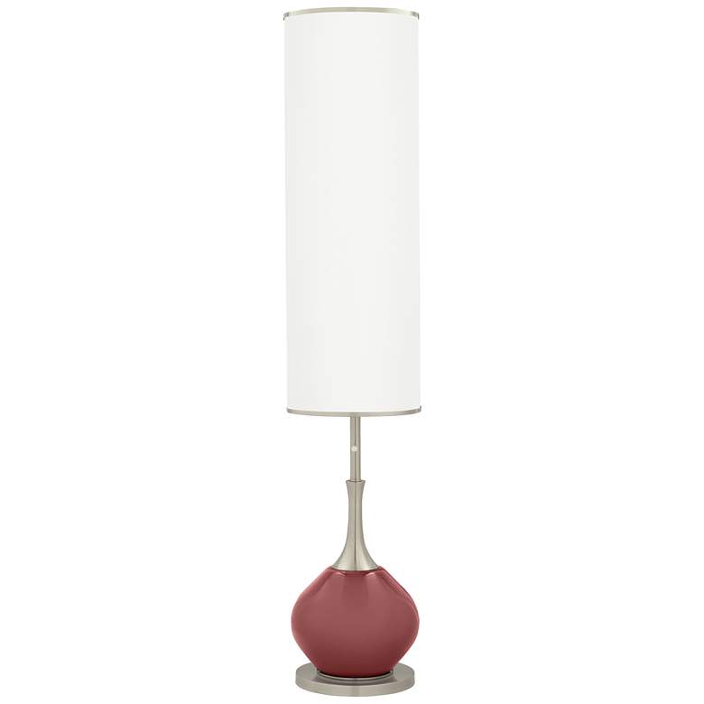 Image 1 Color Plus Jule 62 inch High Toile Red Glass Floor Lamp