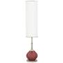 Color Plus Jule 62" High Toile Red Glass Floor Lamp