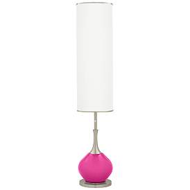 Image1 of Color Plus Jule 62" HighModern Glass Fuchsia Pink Floor Lamp