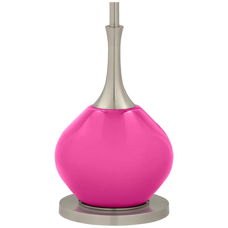 Image 4 Color Plus Jule 62" HighModern Glass Fuchsia Pink Floor Lamp more views