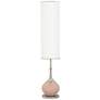 Color Plus Jule 62" Modern Italian Coral Pink Glass Floor Lamp