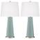 Color Plus Leo 29 1/2" Aqua-Sphere Blue Table Lamps Set of 2