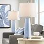 Thumbnail1 of Color Plus Leo 29 1/2" Blue Sky Modern Glass Table Lamps Set of 2