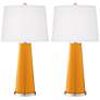 2_Color Plus Leo 29 1/2" Carnival Orange Table Lamps Set of 2