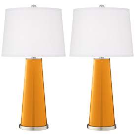 Image2 of Color Plus Leo 29 1/2" Carnival Yellow Table Lamps Set of 2